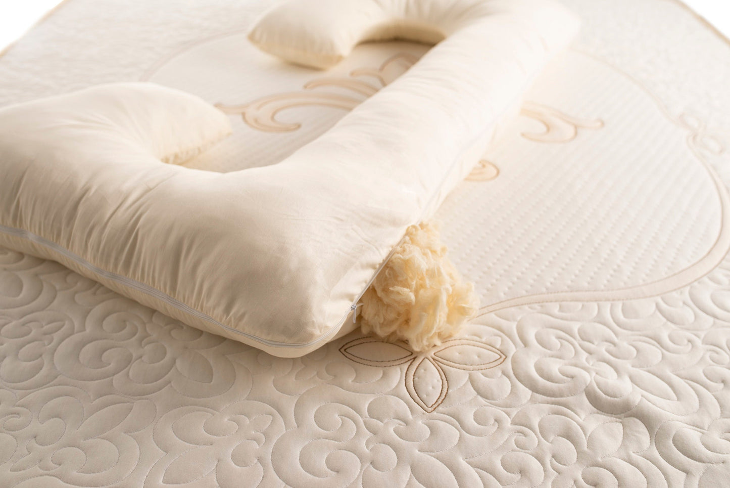 The Woolland Merino Wool Pregnancy Pillow, C-Shaped