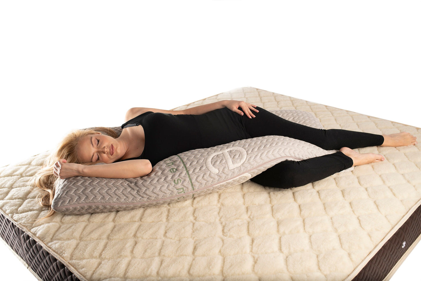 The  Woolland  Hemp and Wool Pregnancy Pillow, U Shaped