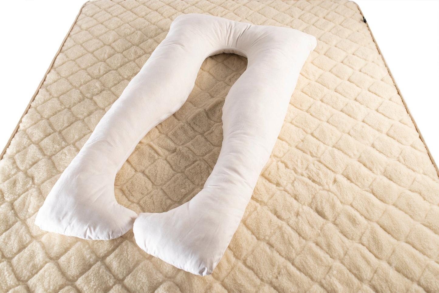 The Woolland Hemp and Wool Pregnancy Pillow, U Shaped