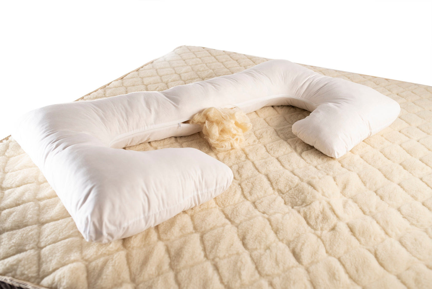 The woolland Organic Linnen Pregnancy Pillow, C Shaped
