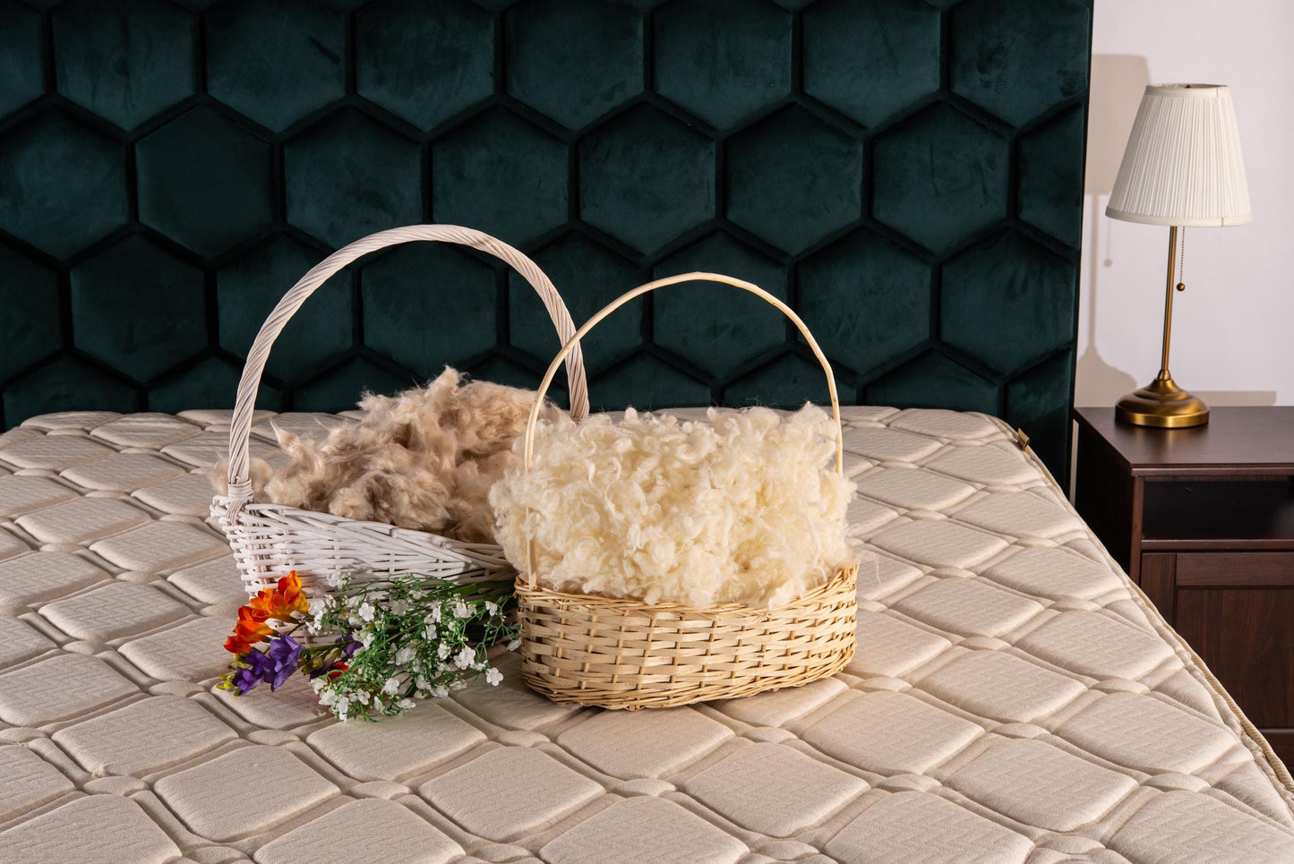 Kapok, linen and wool super pillow