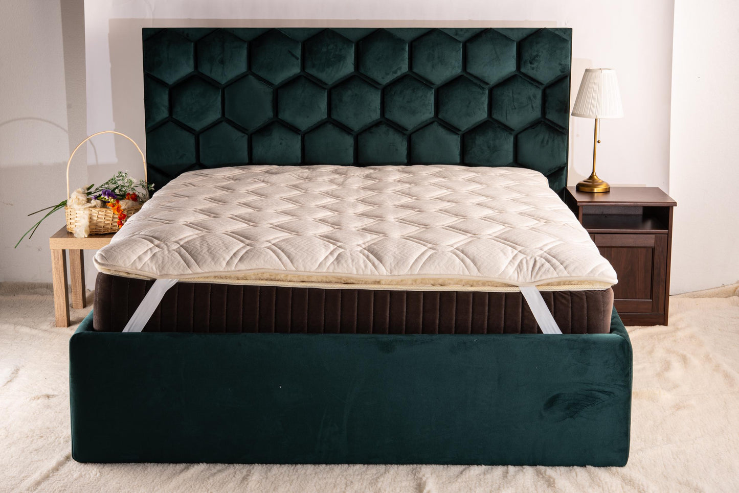 Reversible All Season Wool and Hemp Mattress Topper, US SIZE