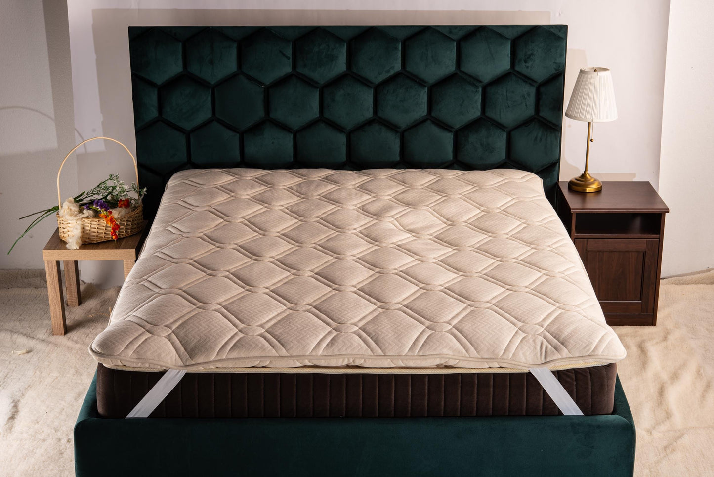 Wool Mattress Topper – Organic Cotton & Hemp cover, US SIZE