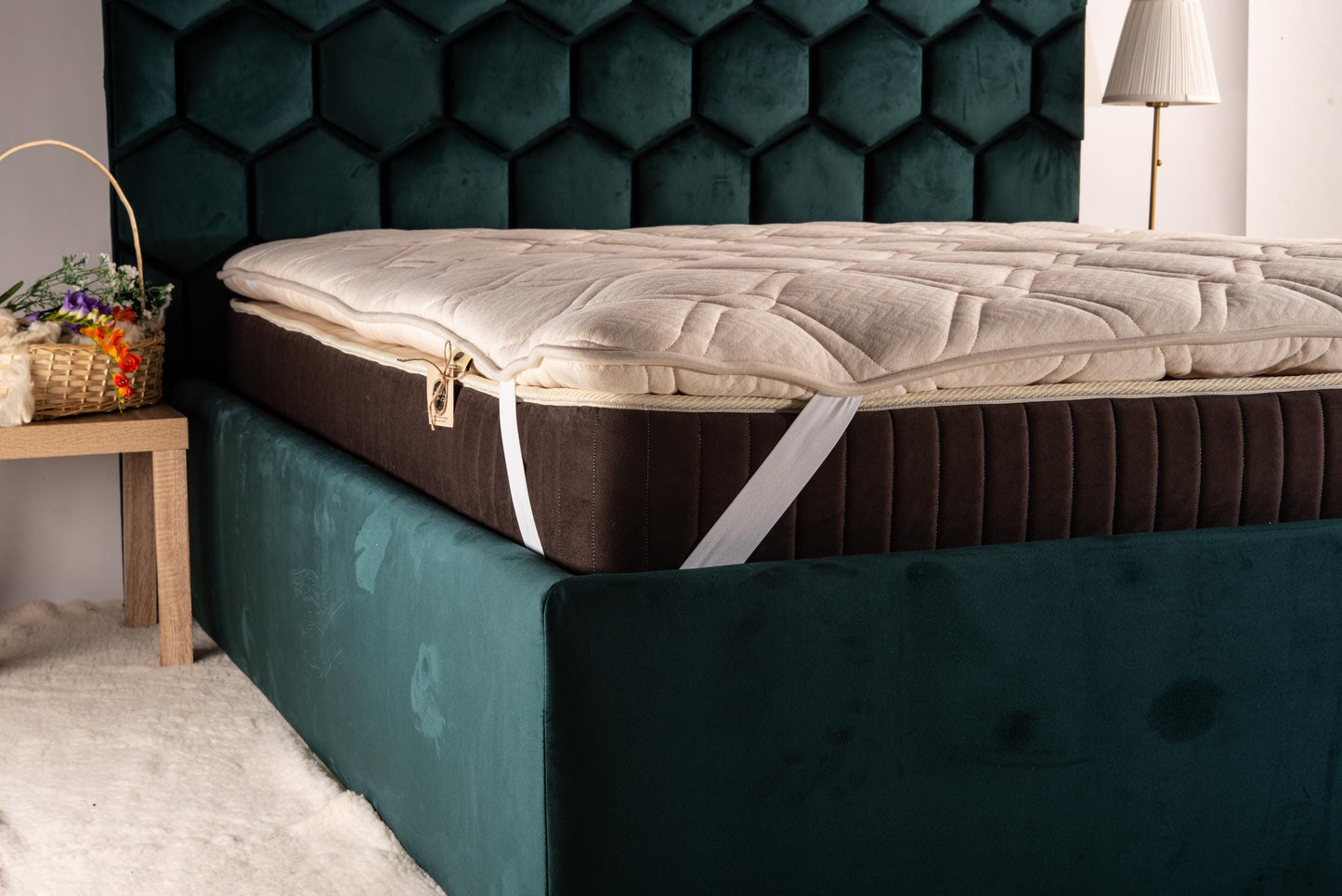 Wool Mattress Topper – Organic Cotton & Hemp cover, EU and UK sizes