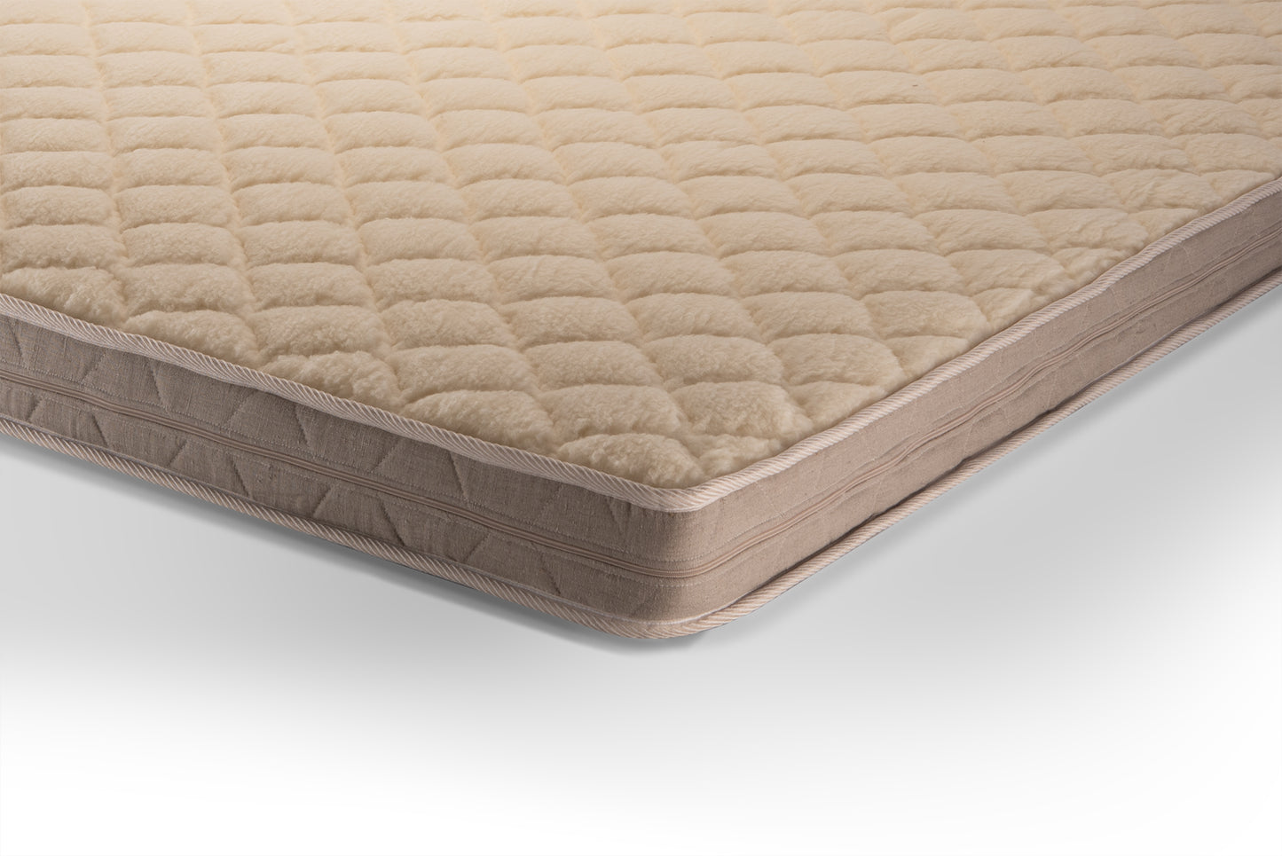 The Woolland Linen and Wool Topper mattress