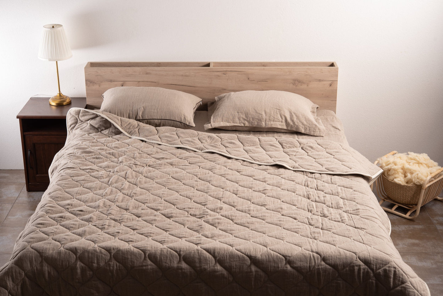 Natural linen quilt - Blanket for All season