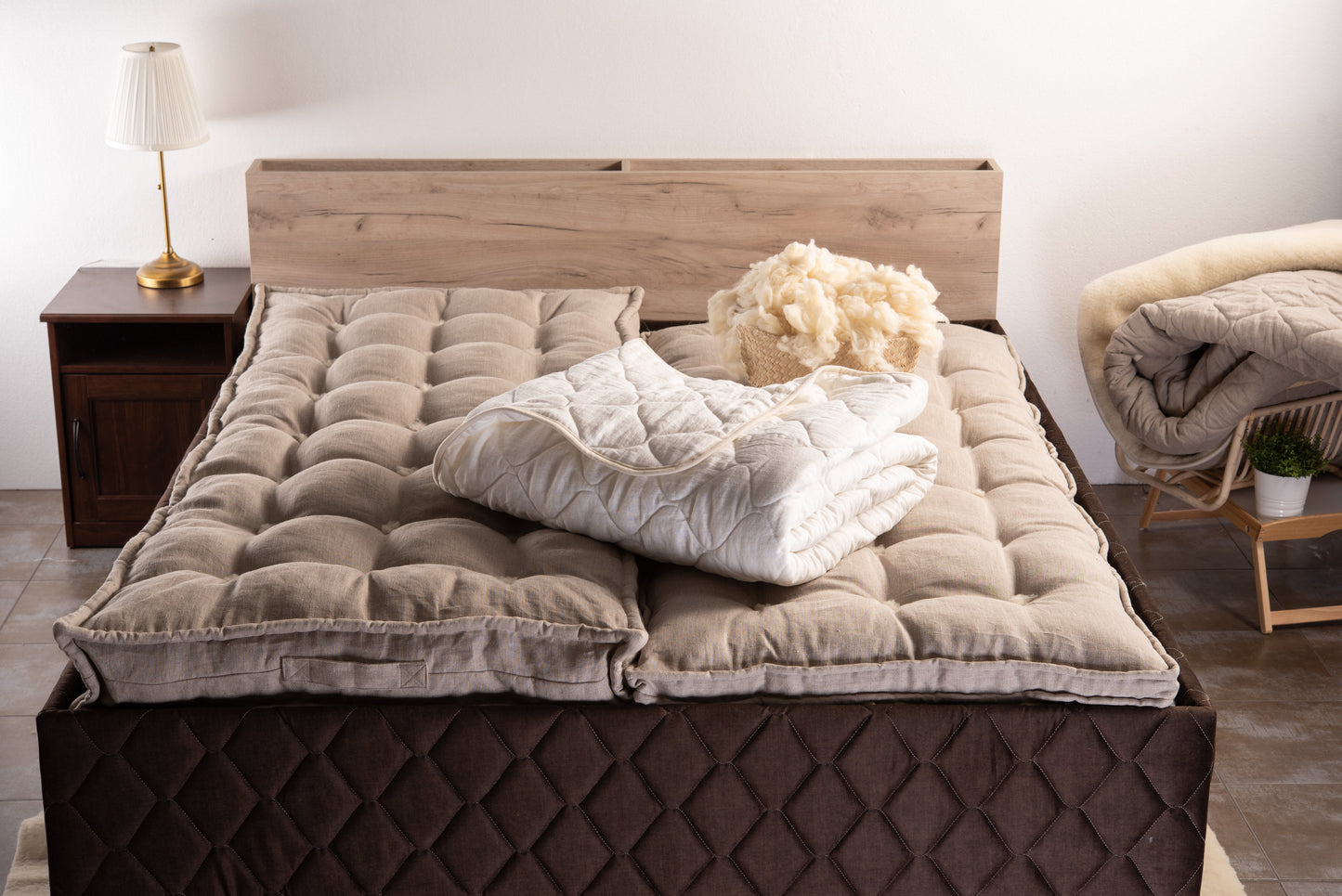 Natural linen quilt - Blanket for All season