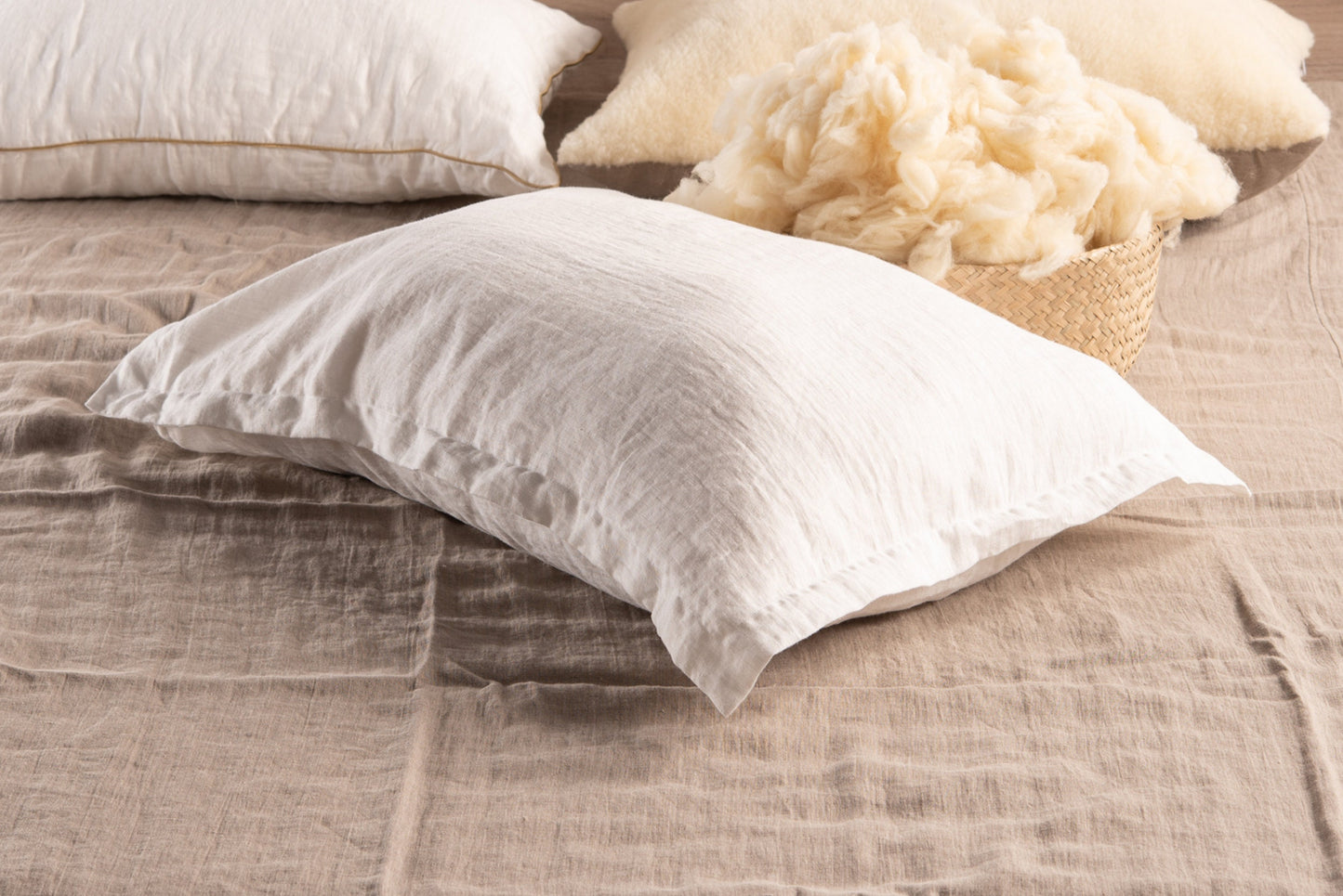 Organic Pillow with Raw Merino wool filling