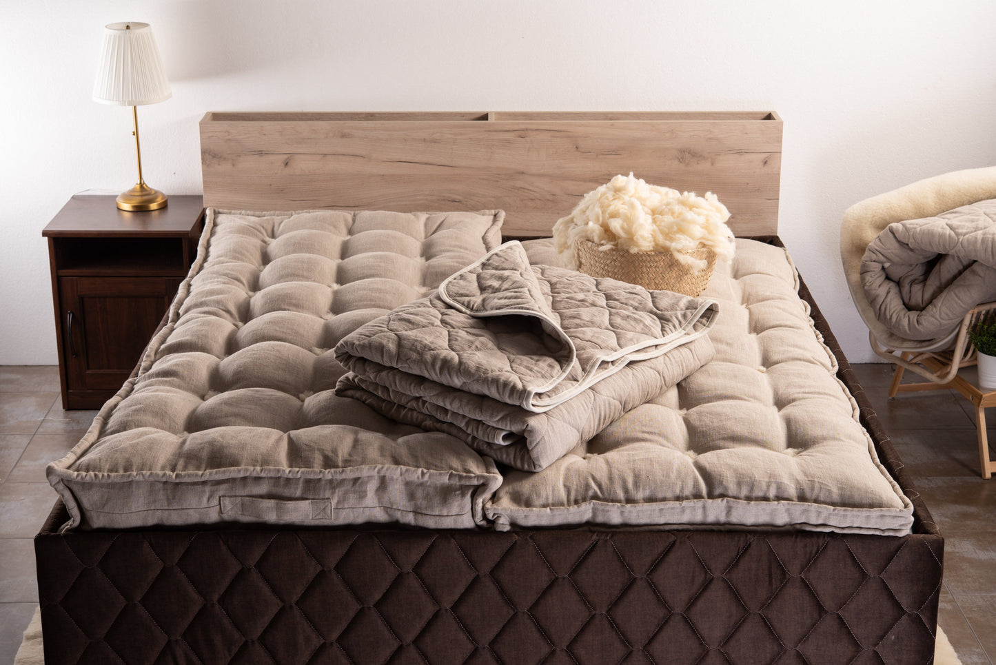 Natural linen quilt - Blanket for All season