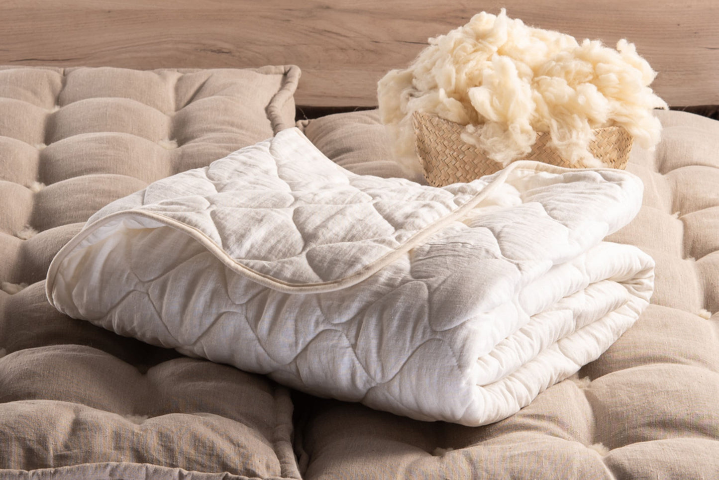 Natural linen quilt - Blanket for All season