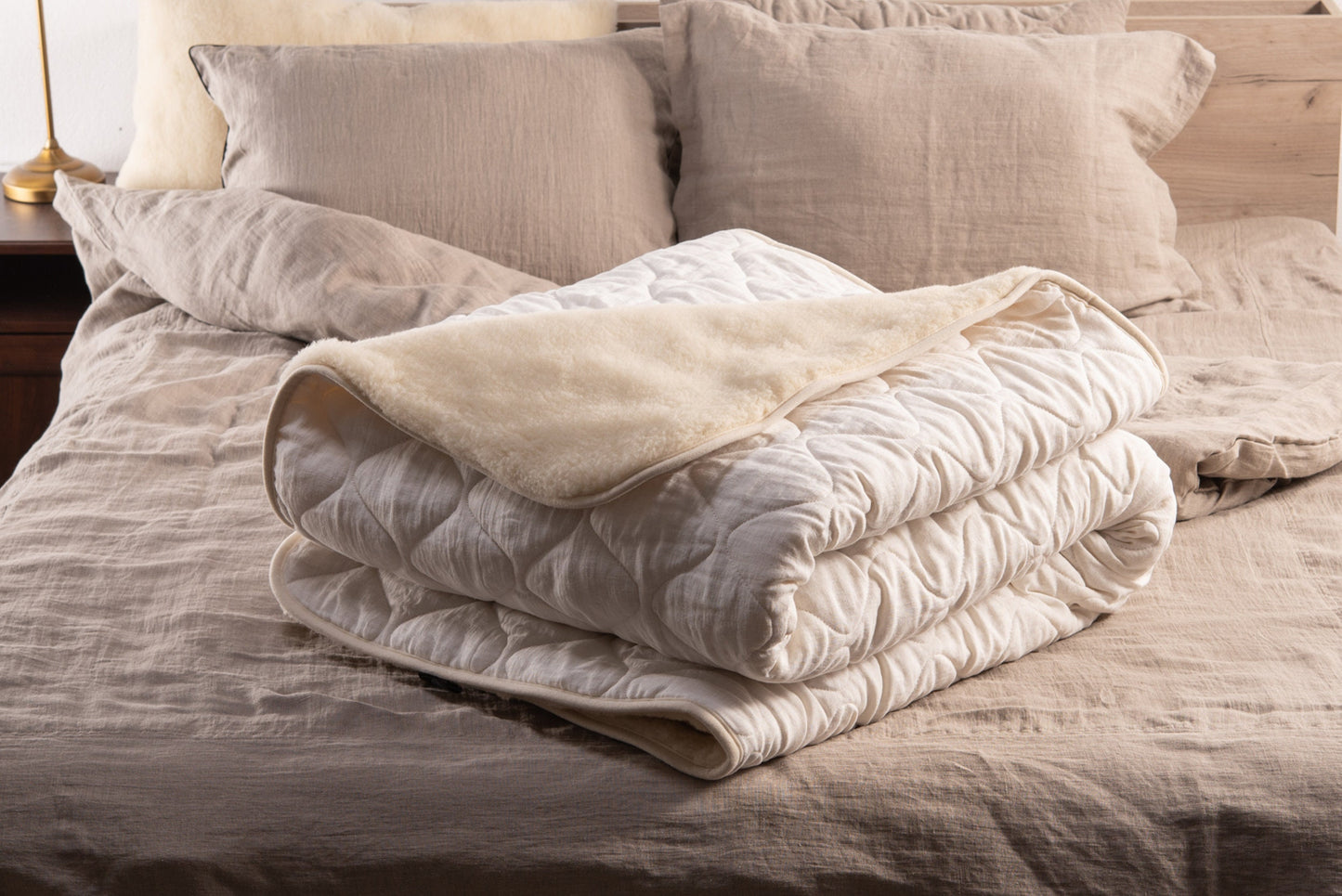 Linen and wool blanket