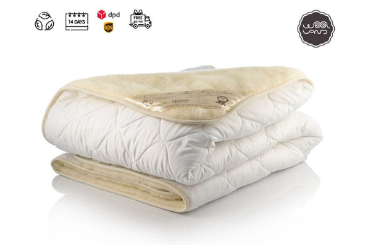 Wool Blanket, Cal.King Comforter, Bedroom Blanket, Soft Blanket, Winter Blanket, White Blanket, Quilted Blanket, Cotton Sateen Blanket