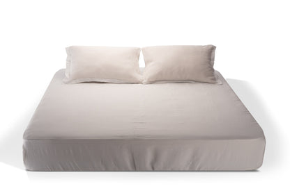 Natural linen fitted sheet