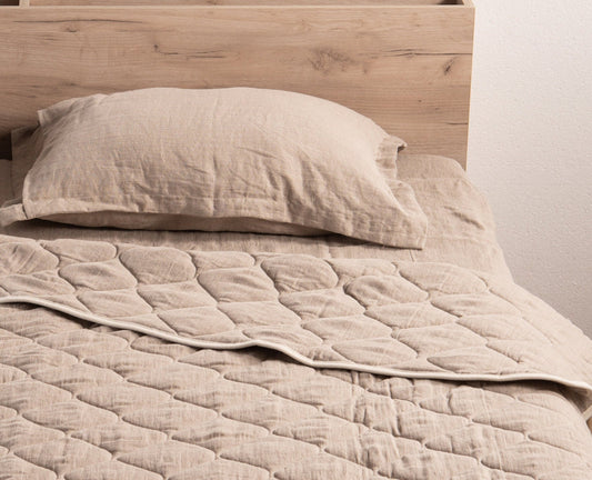 Oxford design Natural linen pillow case