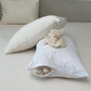 sleeping pillow filled with natural kapok. organic cotton covered and kapok stuffed pillow